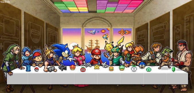 the-great-supper-game-mascots-nintendo-mario-sonic-capcom